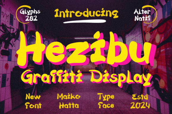 Hezibu: A Bold Graffiti Display Font That Elevates Web Design