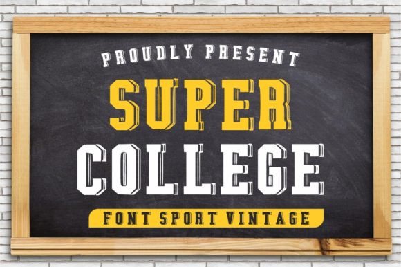 Super College: A Bold Display Font for Dynamic Web Design
