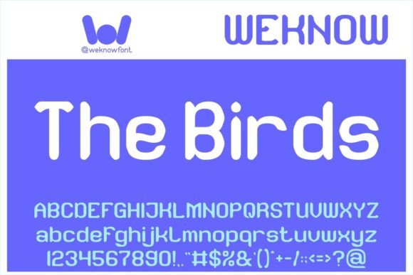 The Birds: A Quirky Display Font for Editorial Design and Publication Branding
