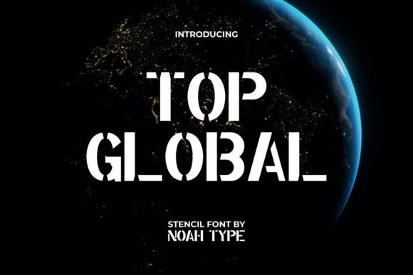 Top Global Font: A Bold Display Typeface for Striking Brand Identities